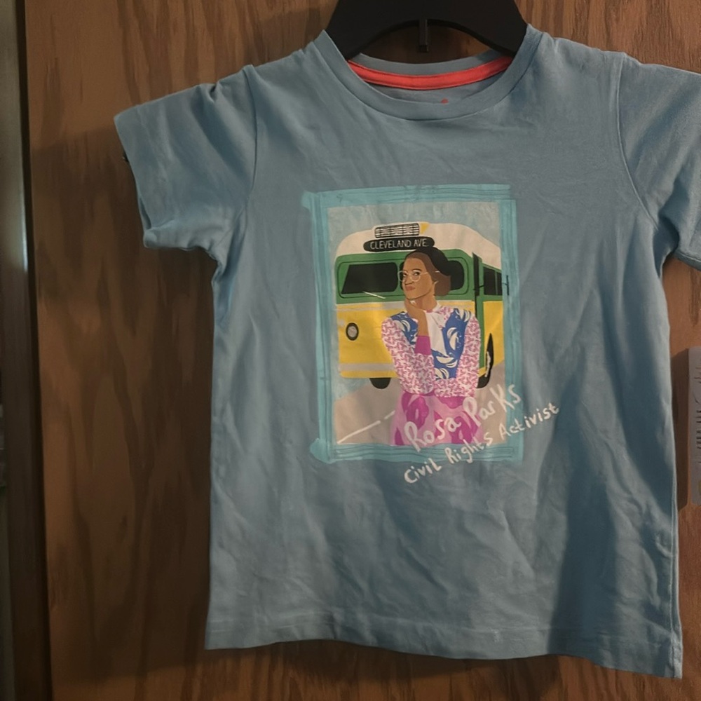 PICCOLINA ROSA PARKS TEE: BLUE: NEW WITH TAGS: SIZE 4T